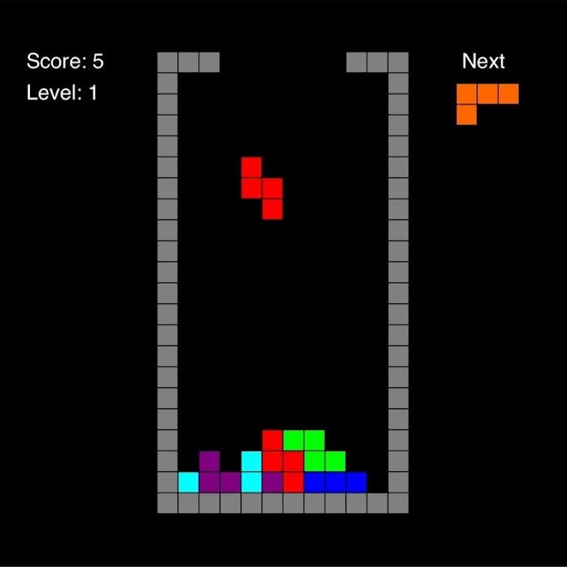 PG0.5で作った落ち物パズルゲームの画面